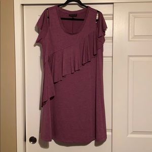 Lane Bryant asymmetrical Ruffe  swing dress